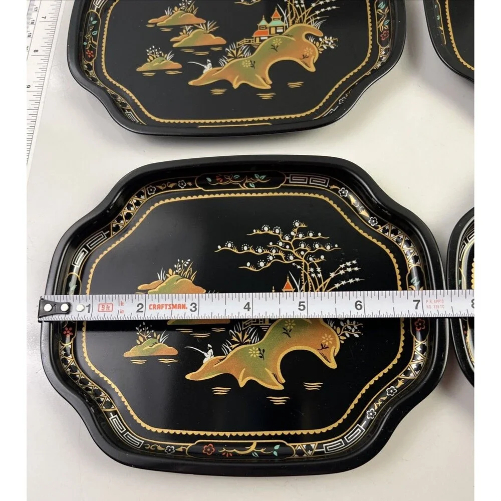 Vtg Baret Ware Serving Trays 